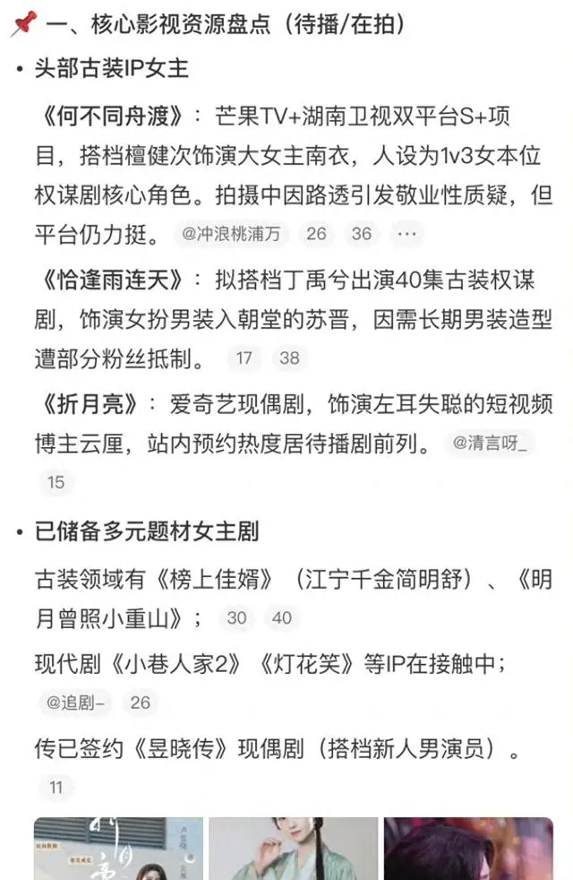 卢昱晓双剧定档《折月亮》《何不同舟渡》题材跨度显著 _ 资讯配图